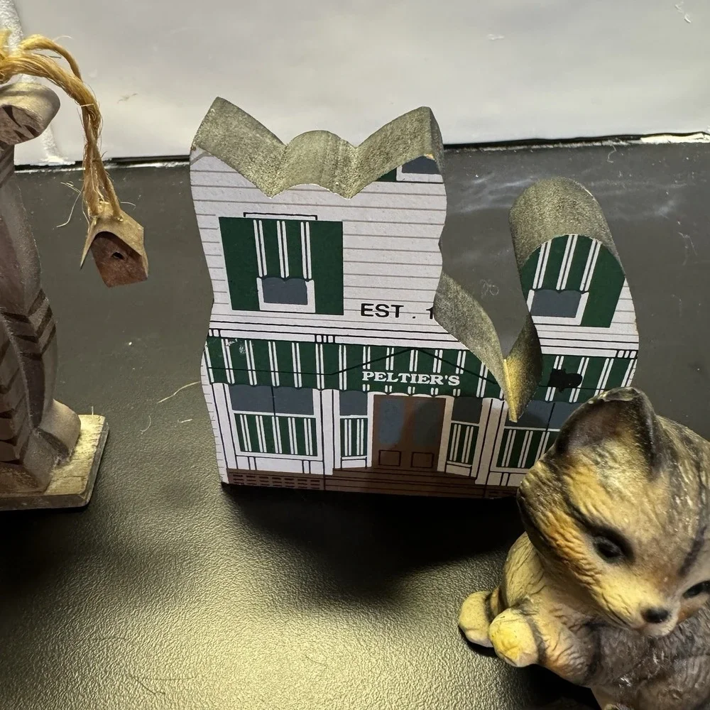 Lot Of 4 Kitty Cat Shelf Sitters / Figurines Mixed Materials Vintage‎ 90's